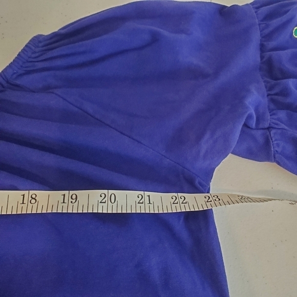 UMGEE M Boho Peasant Top Tassels Flower Stitched Embroidery Blue Bell Sleeves - Picture 8 of 11